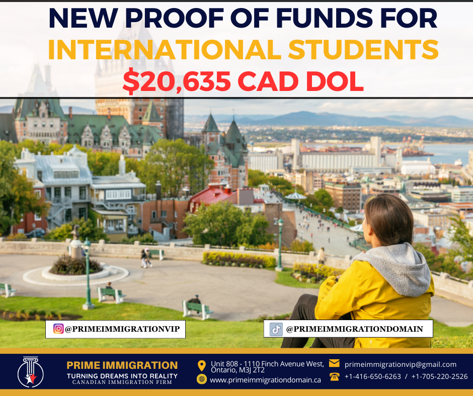 "New Proof of Funds: Key Changes for International Students - $20,635 CAD Requirement"