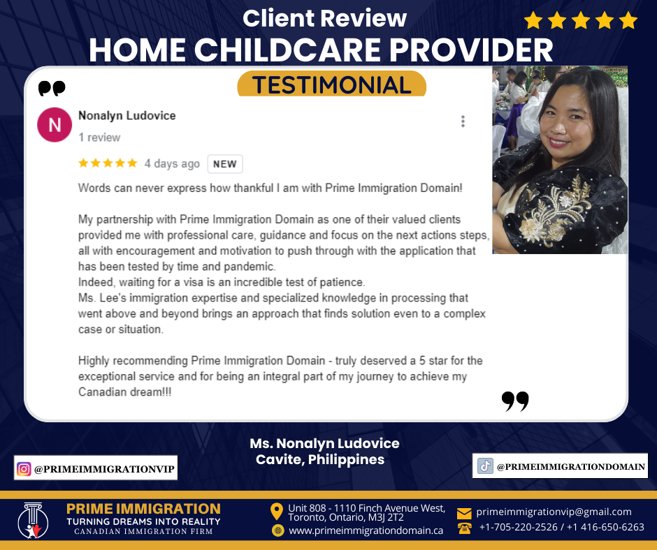 HOME CHILD CARE PROVIDER - PERMANENT RESIDENCE
